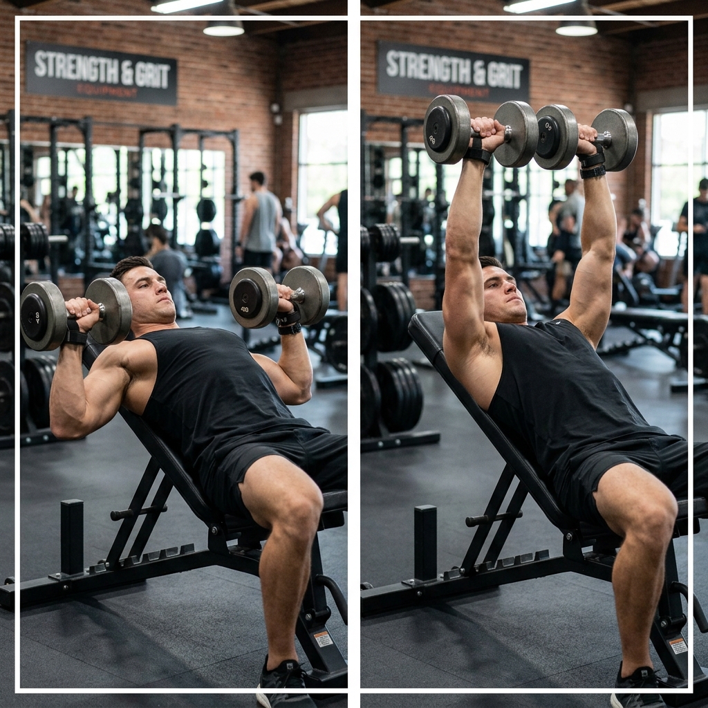 Chest Press start and peak position demonstration