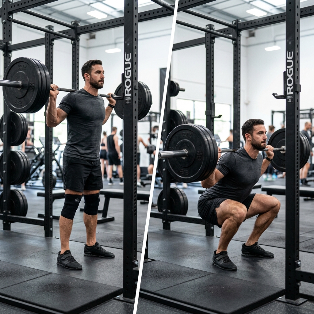 Goblet Squats start and peak position demonstration